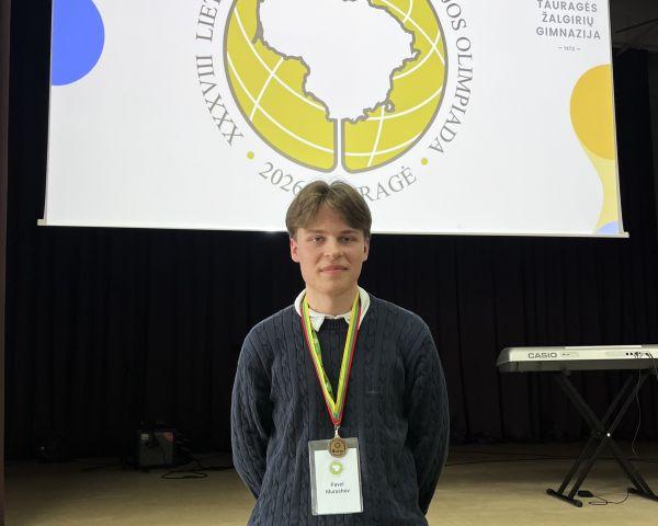 Istorinis laimėjimas geografijos olimpiadoje